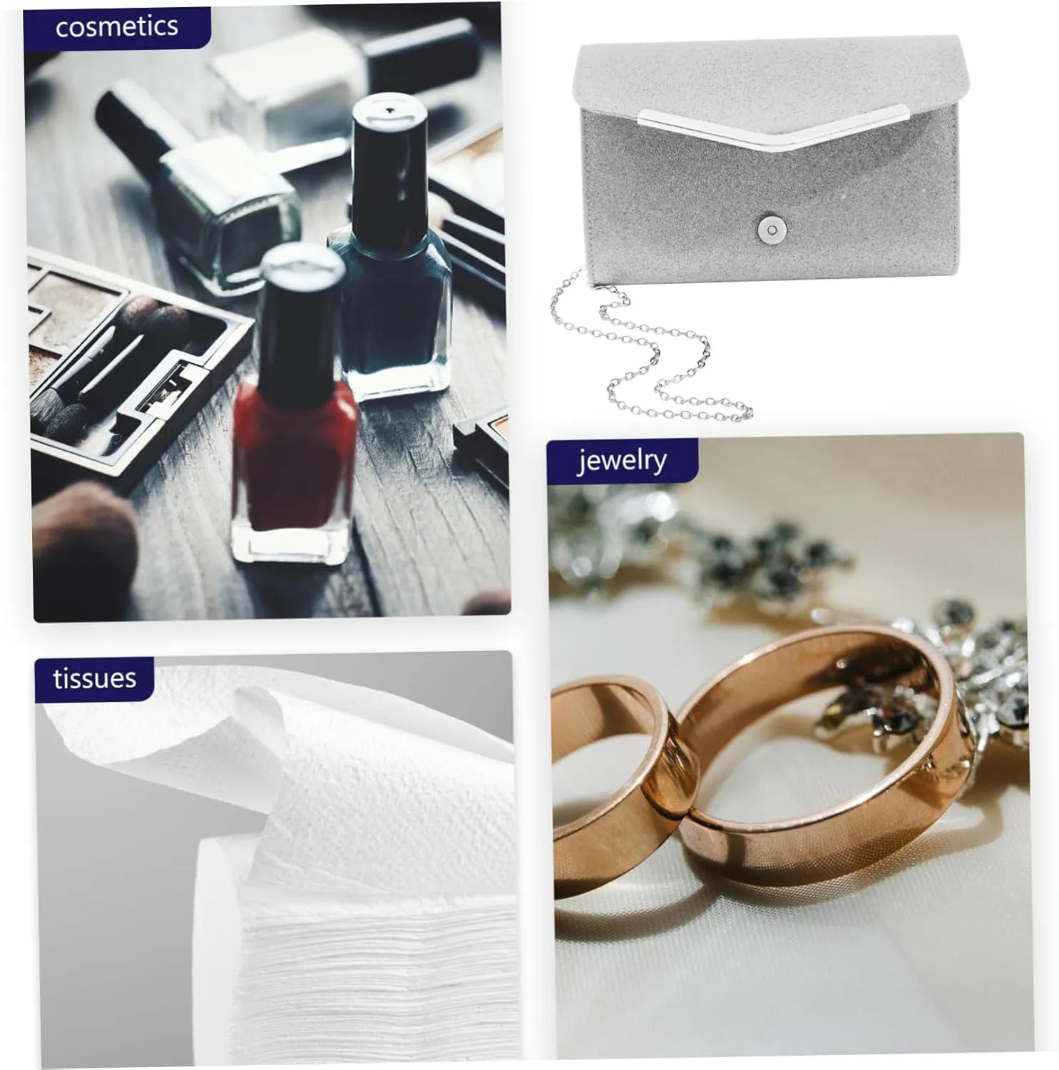LIFKOME Handbag Evening Purses and Clutches for Wedding Purse for Women Evening Clutch Wedding Purses for Bride