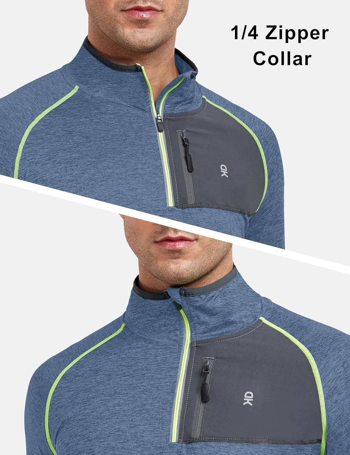 Little Donkey Andy Men's Long Sleeve Quick Dry Lightweight Running Exercise Sports T-Shirt Top