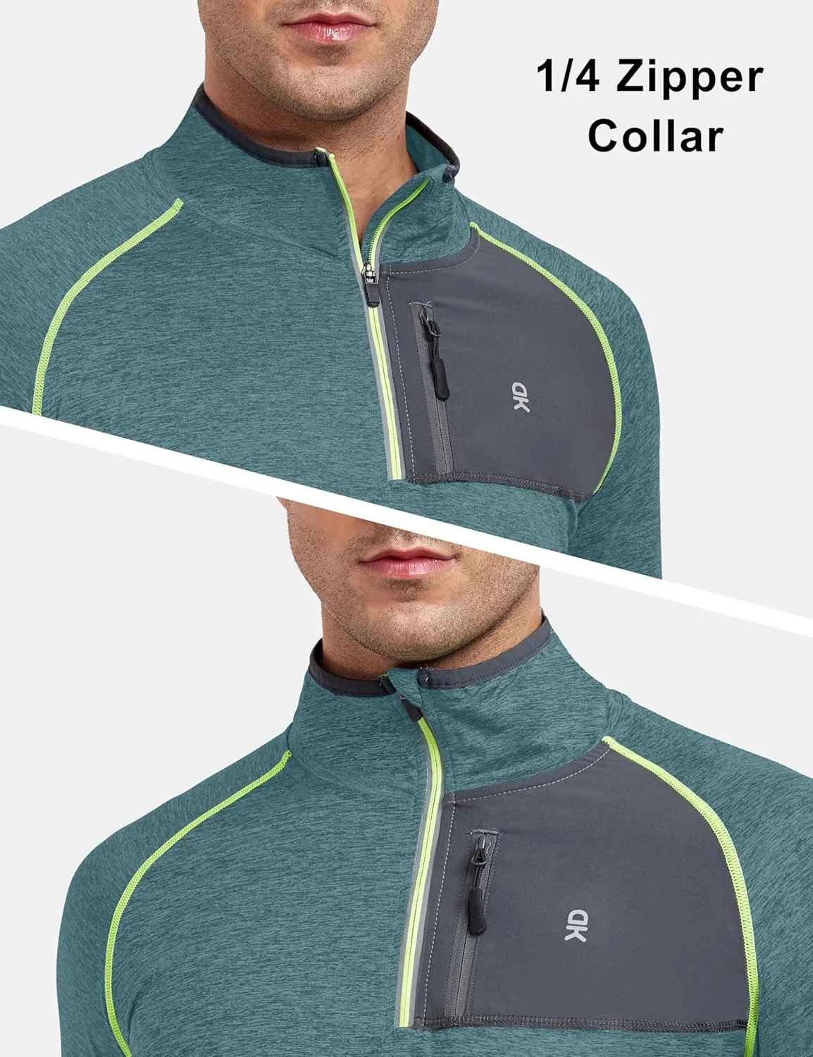 Little Donkey Andy Men's Long Sleeve Quick Dry Lightweight Running Exercise Sports T-Shirt Top
