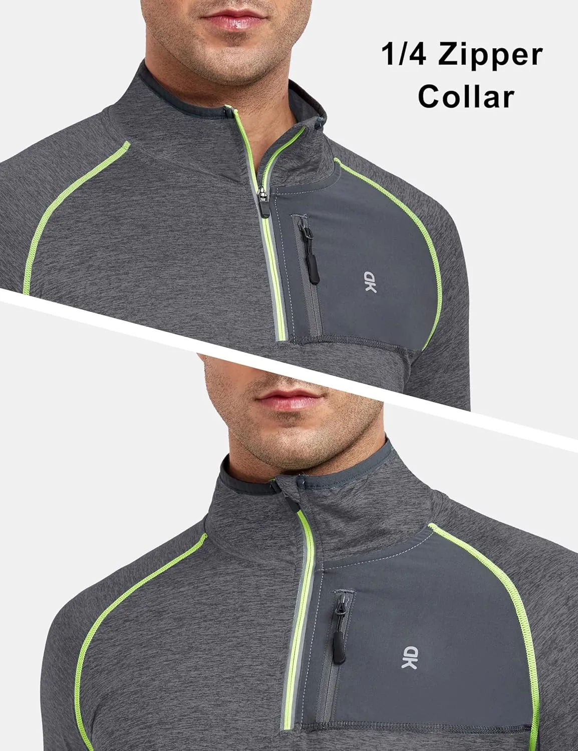 Little Donkey Andy Men's Long Sleeve Quick Dry Lightweight Running Exercise Sports T-Shirt Top