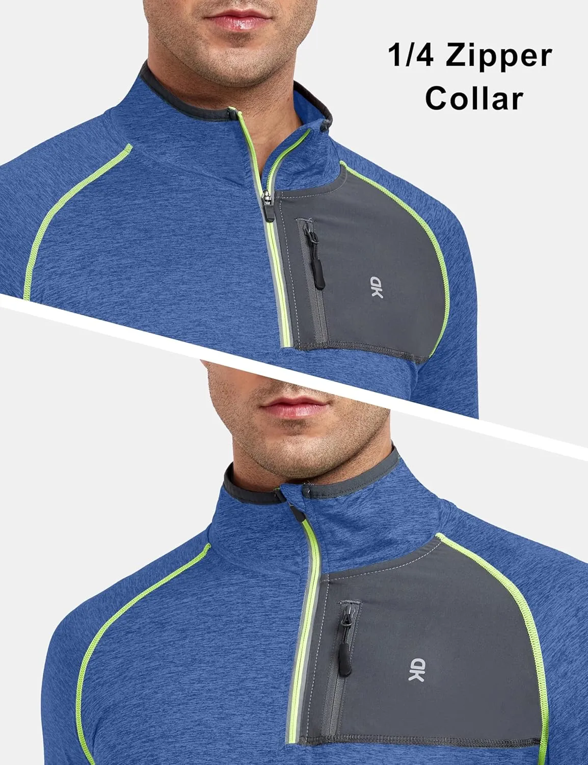 Little Donkey Andy Men's Long Sleeve Quick Dry Lightweight Running Exercise Sports T-Shirt Top