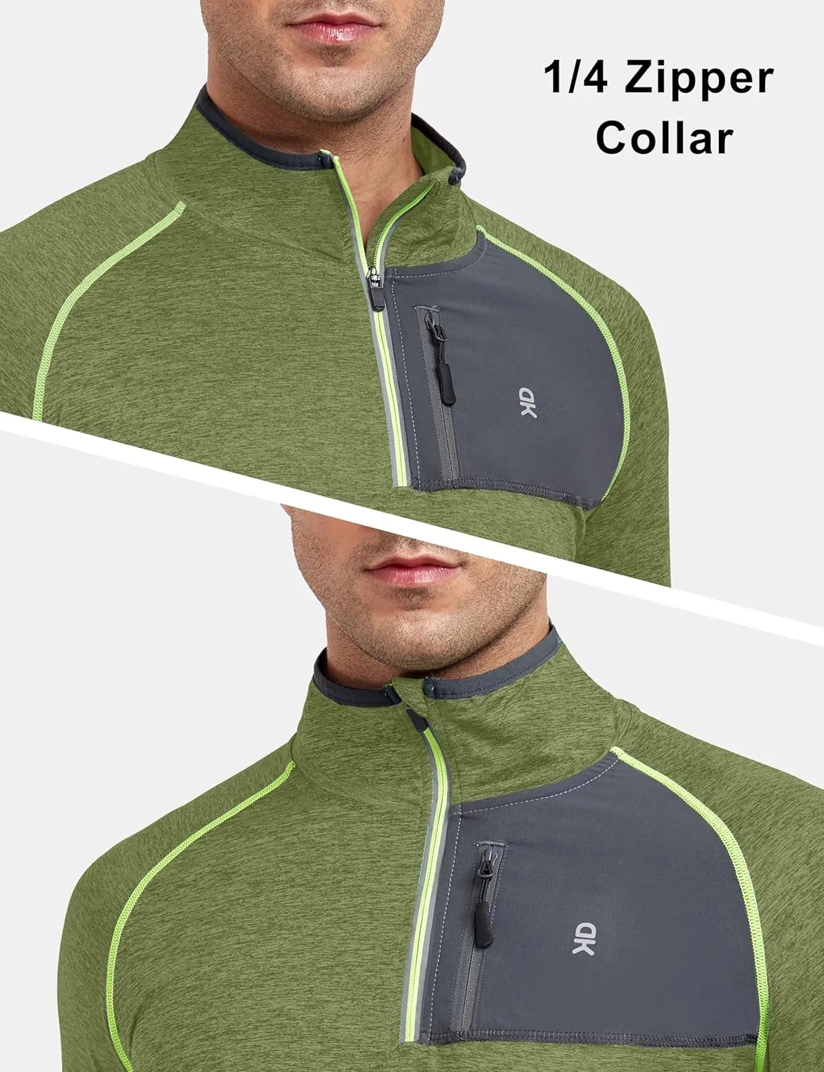 Little Donkey Andy Men's Long Sleeve Quick Dry Lightweight Running Exercise Sports T-Shirt Top
