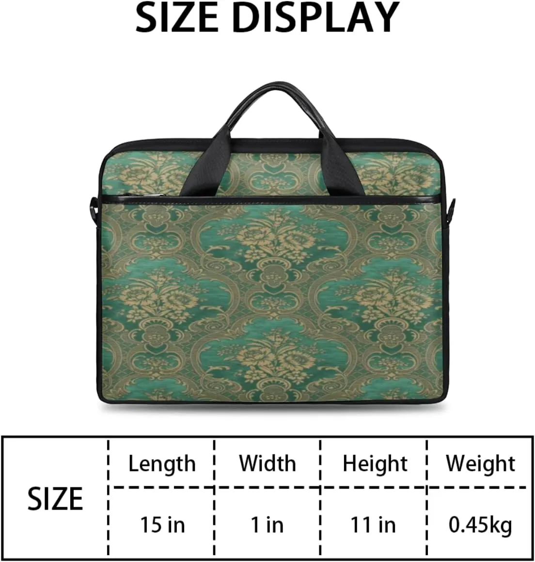 Marble Texture Printed Laptop Shoulder Messenger Bag Waterproof Laptop Briefcase with Handle and Padded Strap Case Sleeve