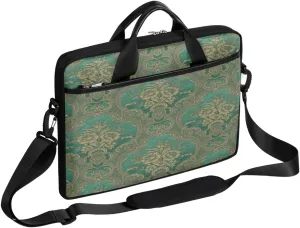 Marble Texture Printed Laptop Shoulder Messenger Bag Waterproof Laptop Briefcase with Handle and Padded Strap Case Sleeve