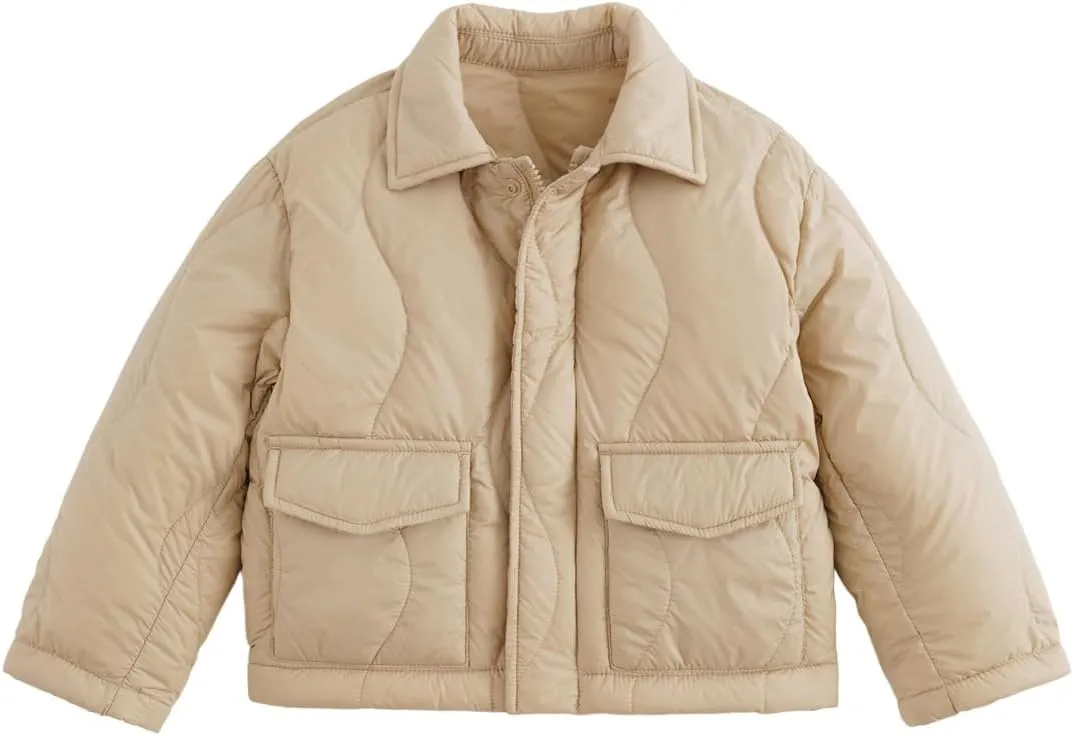 marc & janie Boys Outdoor Long Sleeve Lapel Down Jacket Ultralight Coat Soft Warm Tops 231515