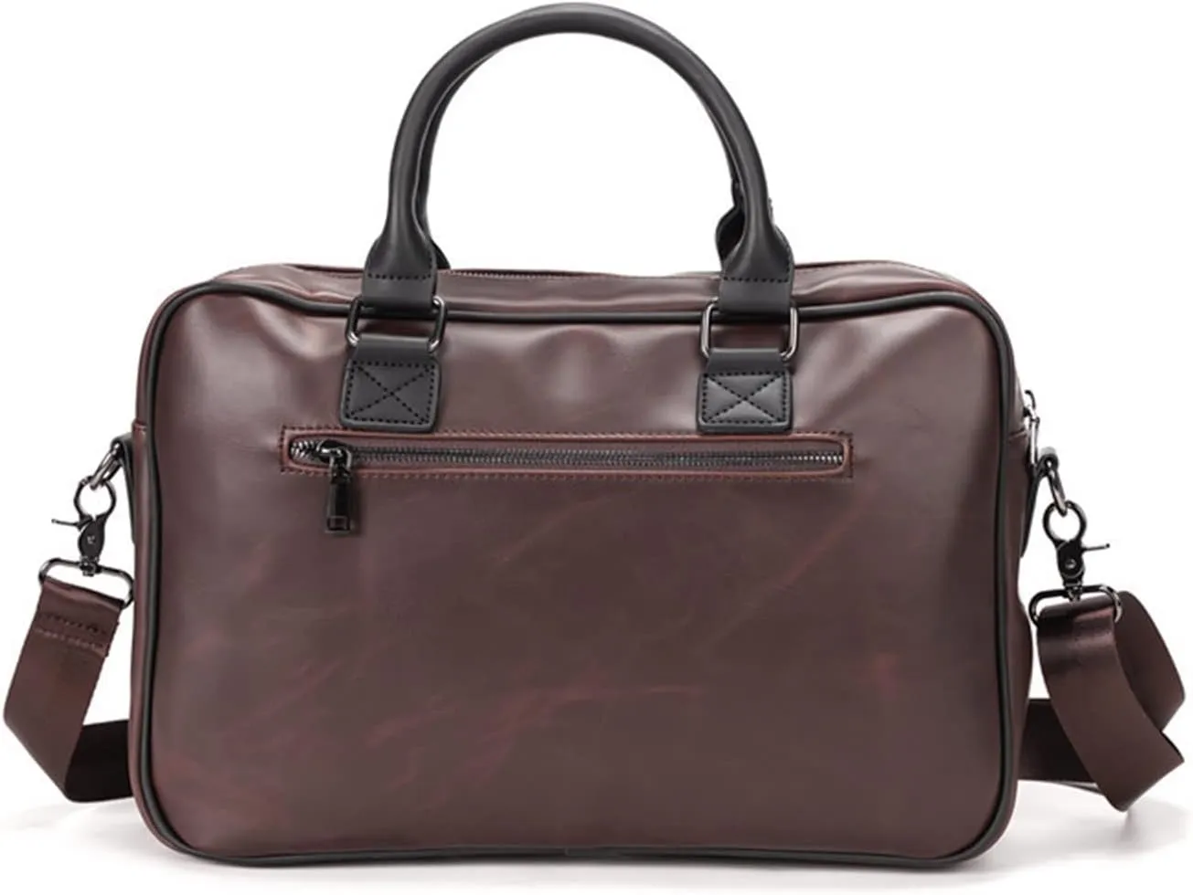 Messenger Bag, PU Leather Men's Briefcases 13inch Laptop Bag Office Bags for Men Document Business Shoulder Messenger Bag