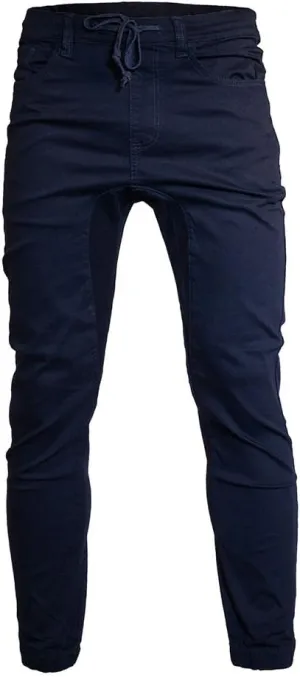 Minimal Clothing Men's Trendy Harem Twill Slim Fit Jogger Pants, Dc-dark Navy, XX-Large