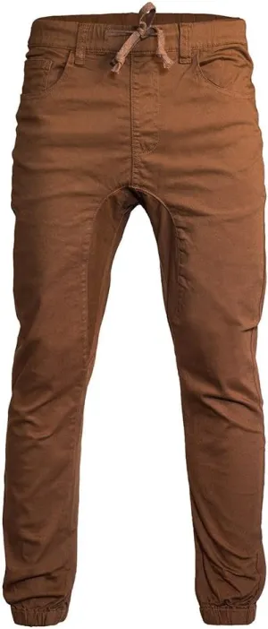 Minimal Clothing Men's Trendy Harem Twill Slim Fit Jogger Pants, Dc-dark Wheat, Medium