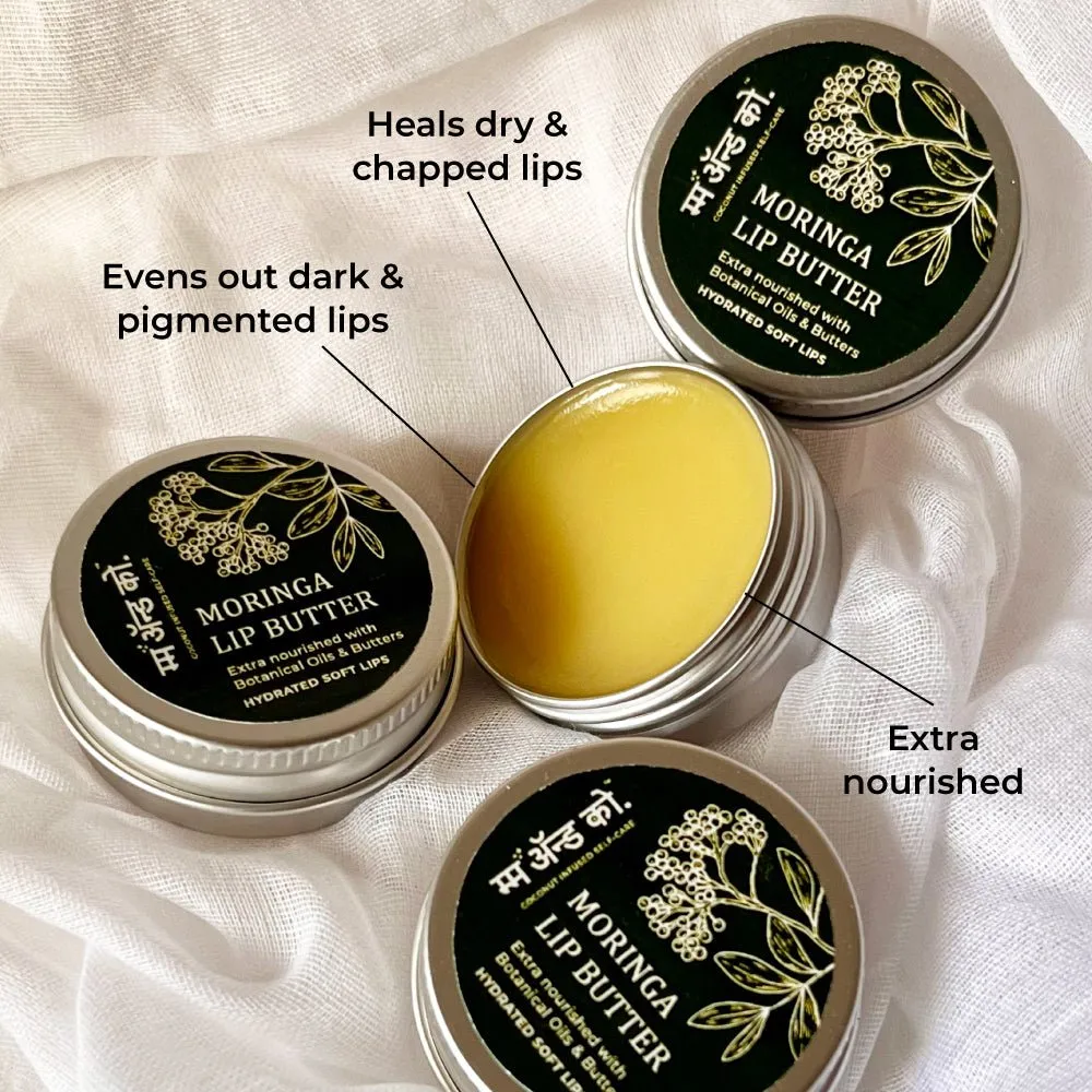 Moringa Lip Butter with Botanical Oils & Butters- 15g | AM & PM friendly