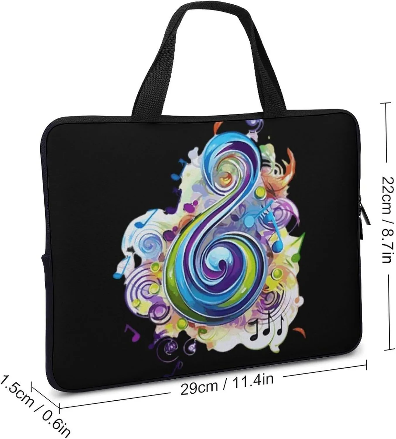 Music Note Laptop Bag Carrying Case Computer Protective Sleeve Case Briefcase for Men Women