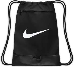 Nike Brasilia 9.5 Training Gym Sack, Black/Black/White, Medium