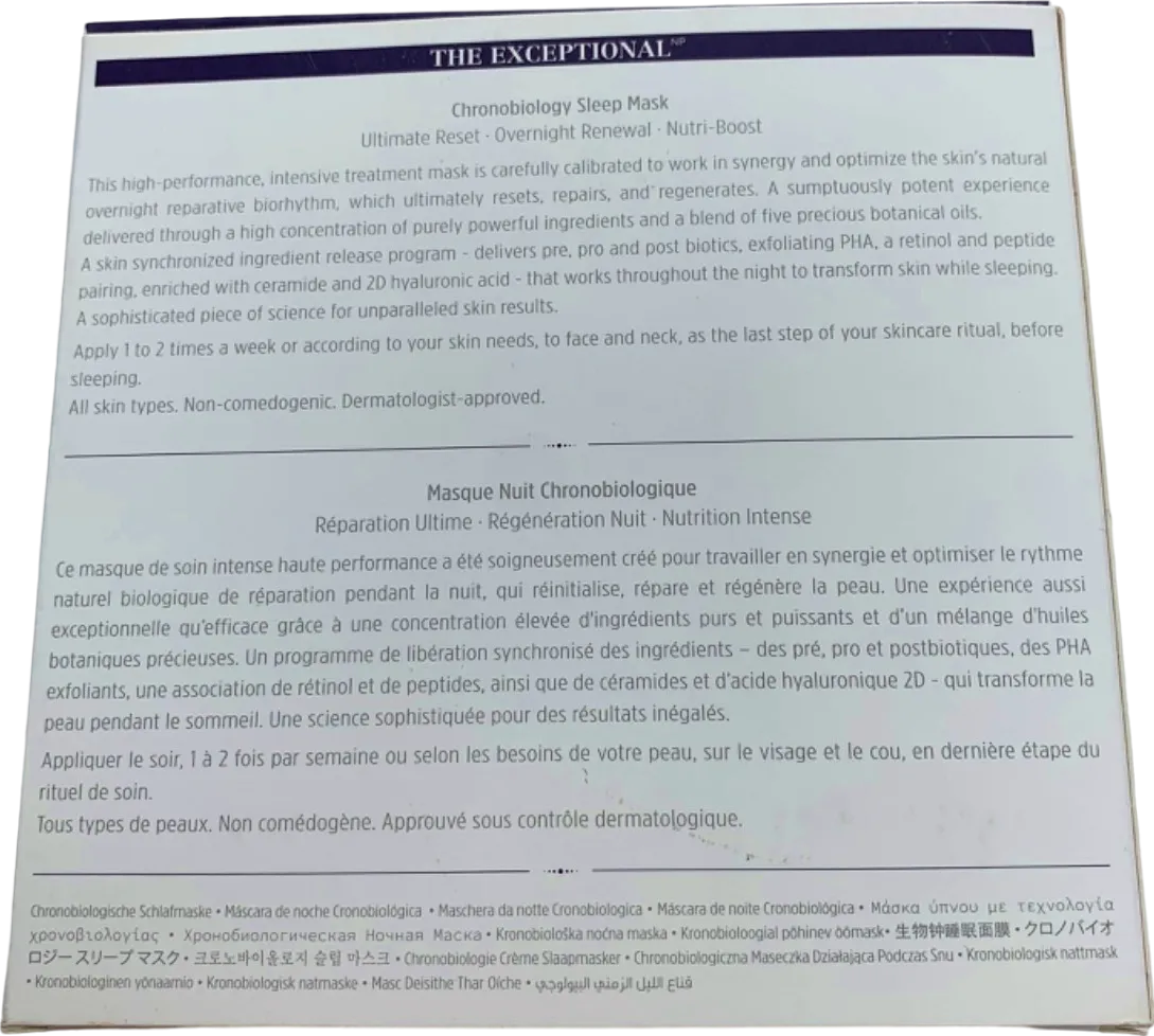 Noble Panacea The Exceptional Ultimate Reset Chronobiology Sleep Face Mask 12ml