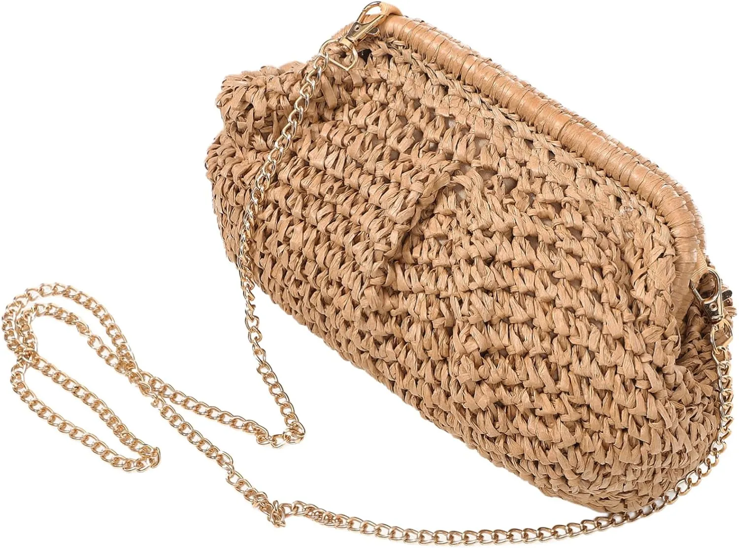 NOLITOY Hand Woven Shoulder Bag Women Crossbody Purse Casual Beach Bag for Vacation Simple Summer Pouch