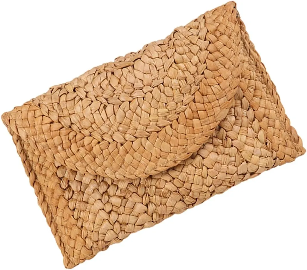 NOLITOY Straw Purse for Women Large Summer Clutch Fashion Straw Bag Beach Wedding Party Bag