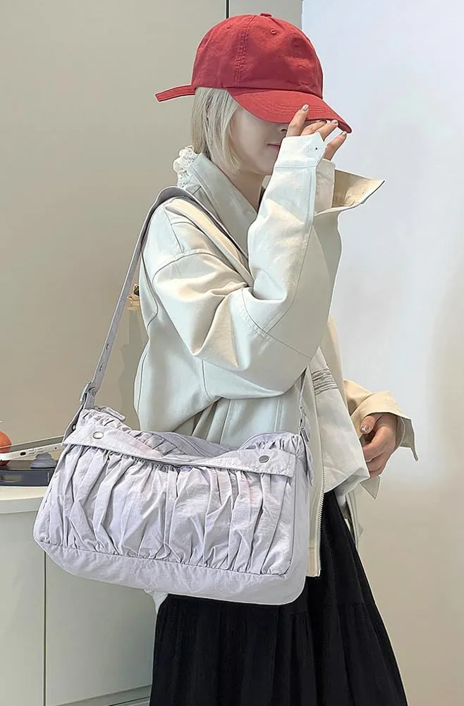 Nylon Crossbody Bags for Women Floppy Handbags for Women Puffy Purse Shoulder Bag Hobo Bag Satchel for Work Travel 2025
