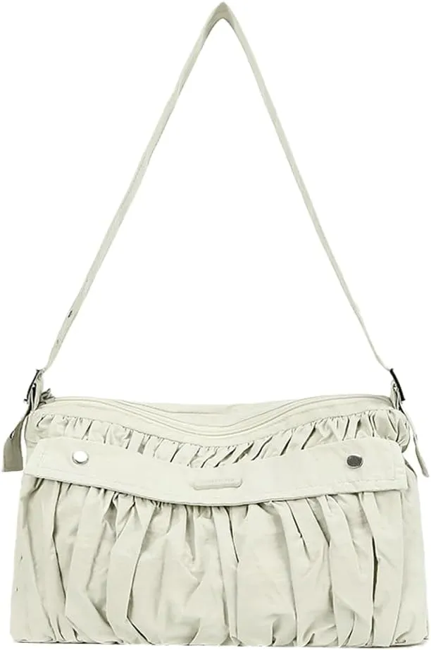 Nylon Crossbody Bags for Women Floppy Handbags for Women Puffy Purse Shoulder Bag Hobo Bag Satchel for Work Travel 2025