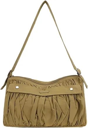 Nylon Crossbody Bags for Women Floppy Handbags for Women Puffy Purse Shoulder Bag Hobo Bag Satchel for Work Travel 2025