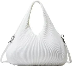 Nylon Hobo Bags Purse for Women Slouchy Satchel Handbag Casual Shoulder Bag Tote Bag Ruffle Crossbody Bags