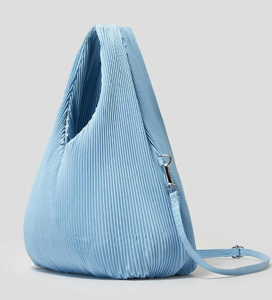 Nylon Hobo Bags Purse for Women Slouchy Satchel Handbag Casual Shoulder Bag Tote Bag Ruffle Crossbody Bags