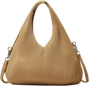 Nylon Hobo Bags Purse for Women Slouchy Satchel Handbag Casual Shoulder Bag Tote Bag Ruffle Crossbody Bags