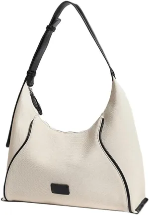 Oatmeal Satchel for Women Underarm Hobo Handbags for Women Casual Tote Bag Ladies Tote Purse for Travel Gym Work Trendy