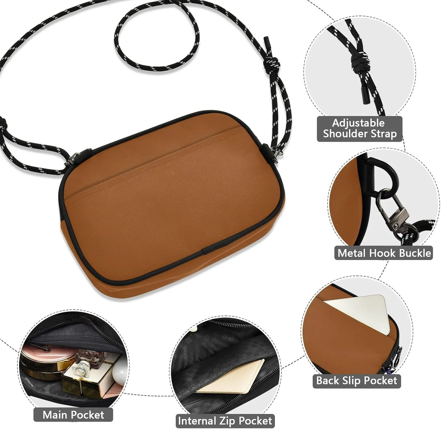 ODAWA Prussian Blue Teens Daily Handbags Small Shoulder Bag with Adjustable Strap