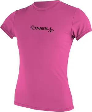 O'Neill Women's Basic Skins Upf 50  Short Sleeve Sun Shirt