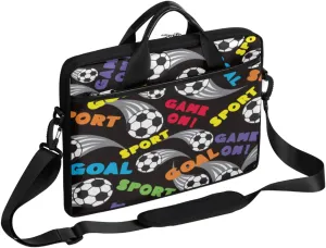 Ostrich Portrait Laptop Shoulder Messenger Bag Waterproof Laptop Briefcase Handle Padded Strap