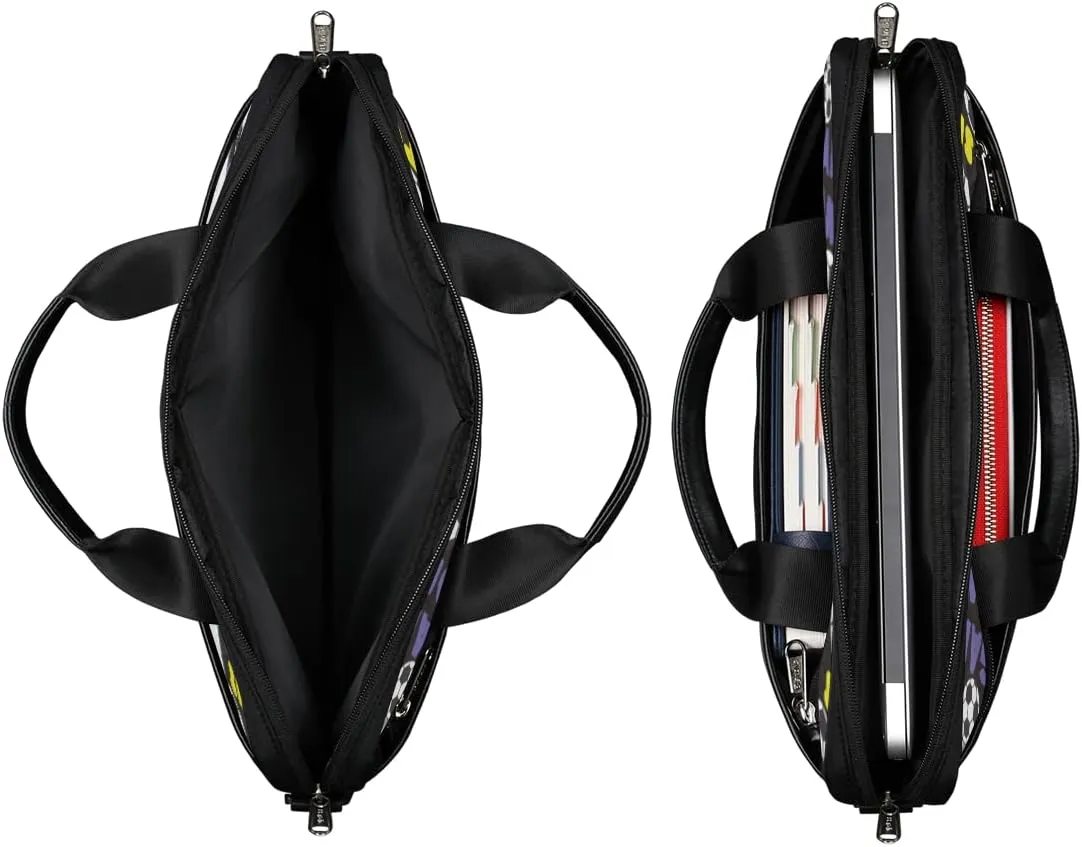 Ostrich Portrait Laptop Shoulder Messenger Bag Waterproof Laptop Briefcase Handle Padded Strap