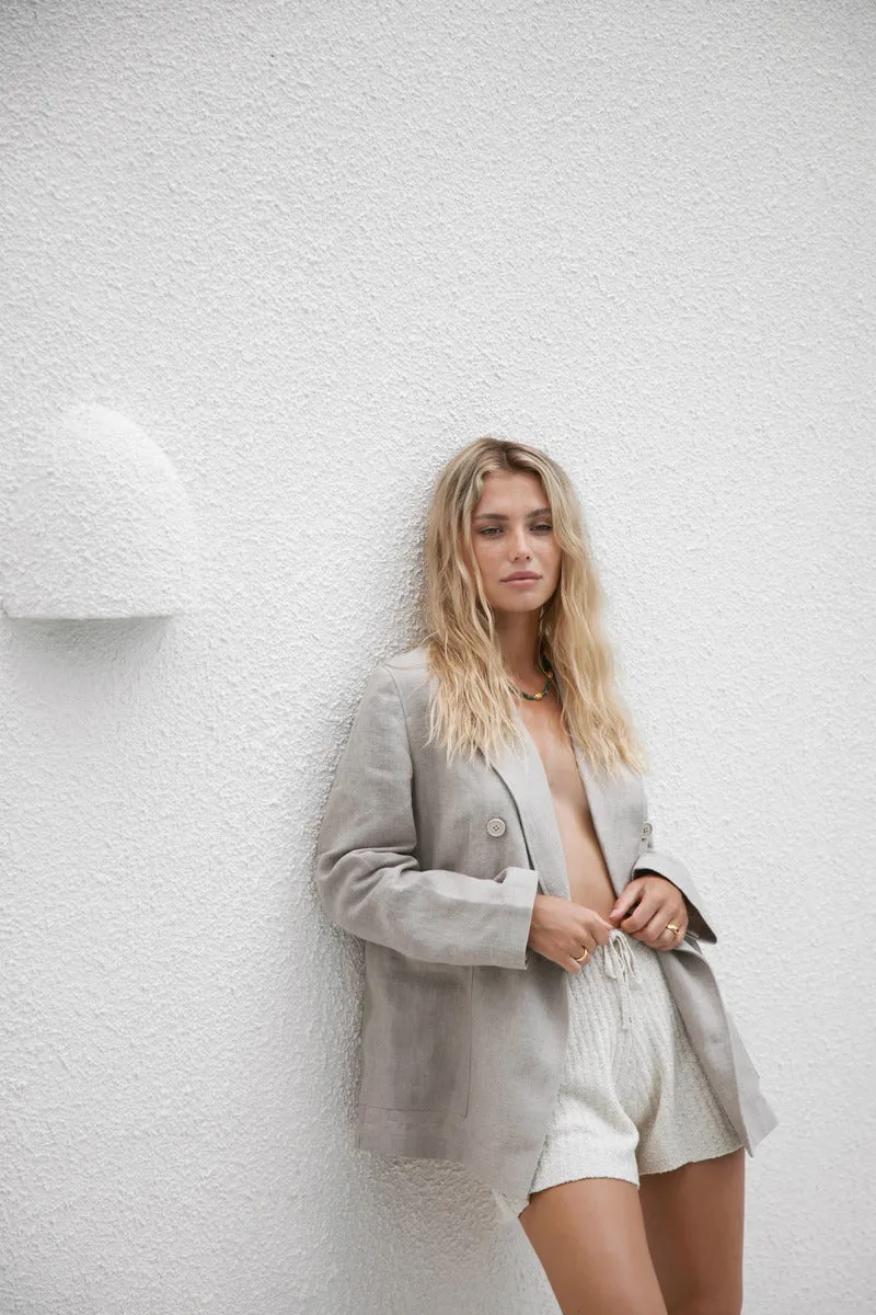 PERFECT FLOW LINEN BLAZER - NATURAL