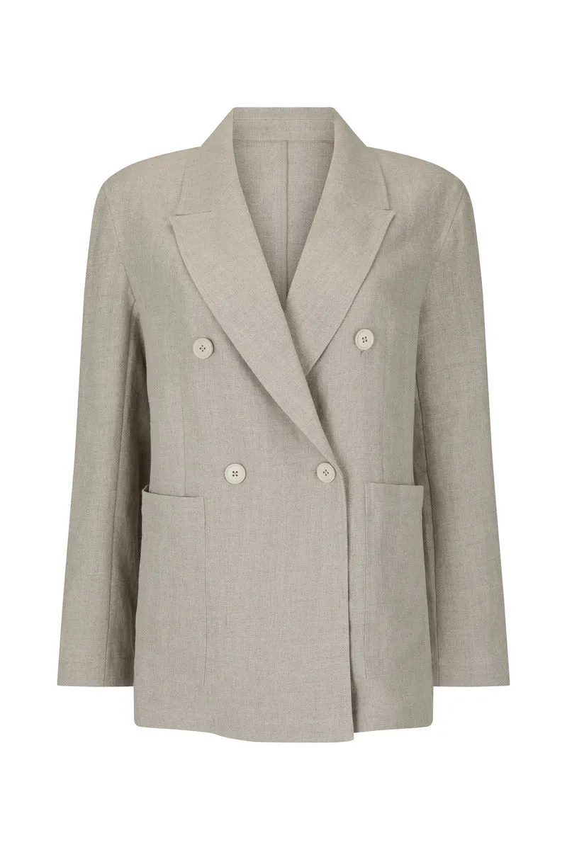 PERFECT FLOW LINEN BLAZER - NATURAL