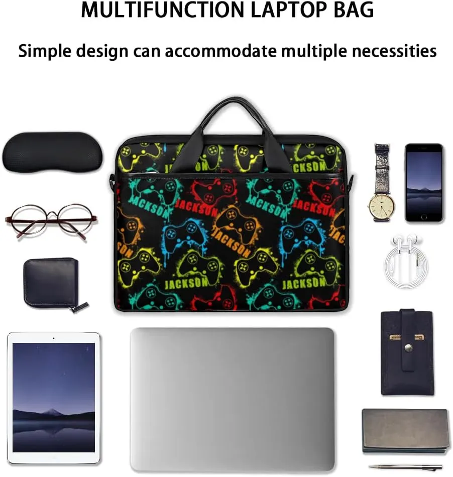 Personalized Game Laptop Bag Case Briefcases, Custom Computer Cases for Laptops, Tablet Shoulder Bag Carrying Case