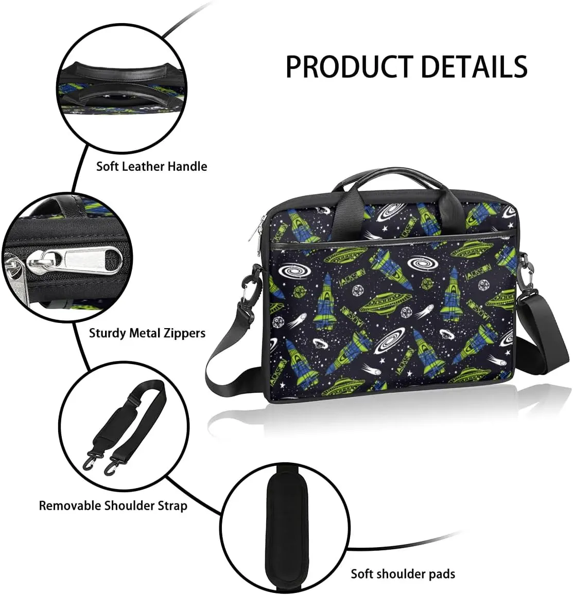 Personalized Game Laptop Bag Case Briefcases, Custom Computer Cases for Laptops, Tablet Shoulder Bag Carrying Case