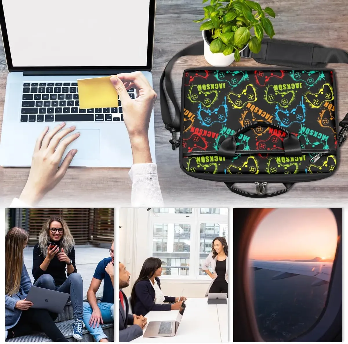 Personalized Game Laptop Bag Case Briefcases, Custom Computer Cases for Laptops, Tablet Shoulder Bag Carrying Case