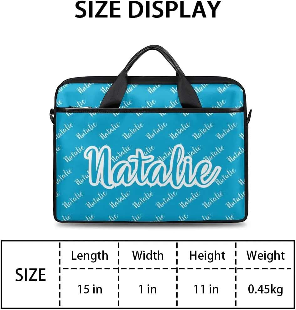Personalized Name Laptop Bag Case Briefcases for Man Woman, Custom Computer Cases for Laptops, Tablet Shoulder Bag