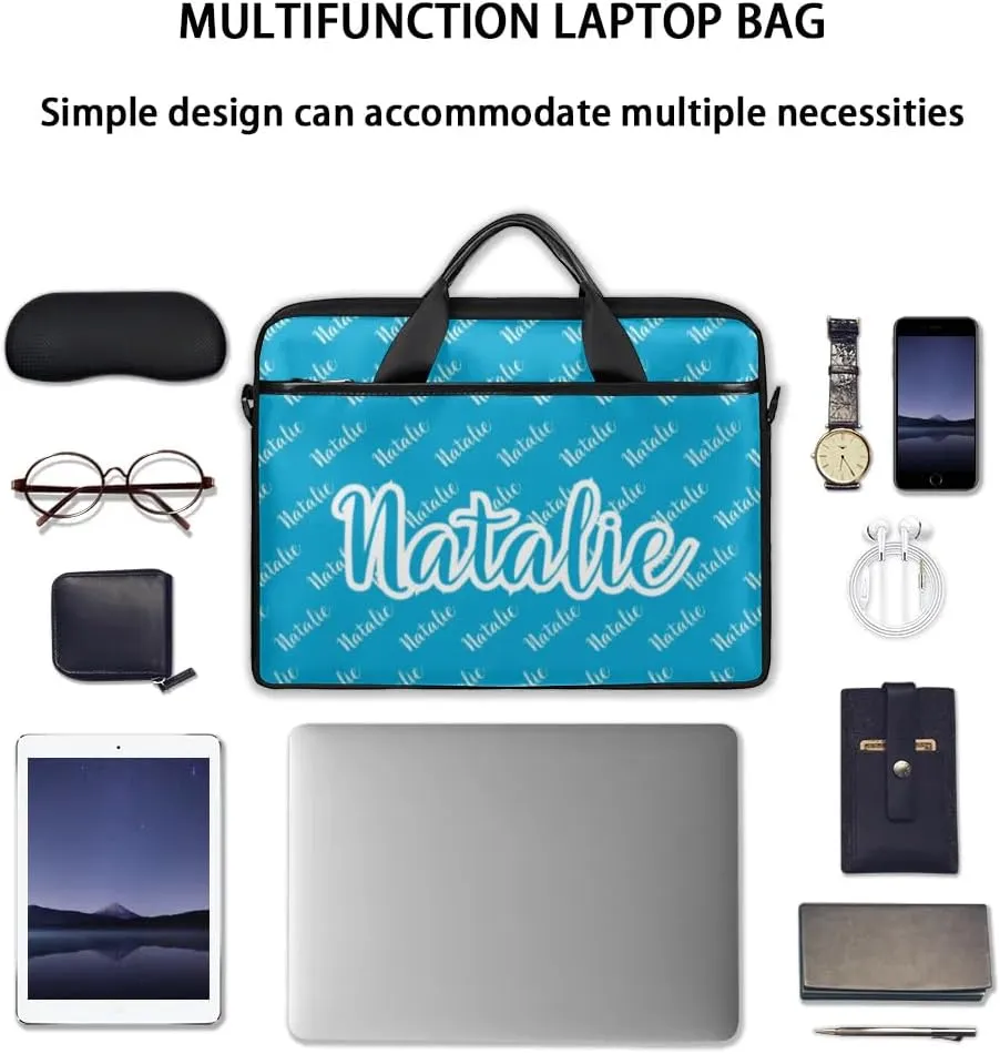 Personalized Name Laptop Bag Case Briefcases for Man Woman, Custom Computer Cases for Laptops, Tablet Shoulder Bag