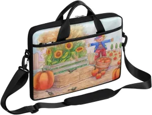 Pirate Skull Laptop Shoulder Messenger Bag Waterproof Laptop Briefcase Handle Padded Strap