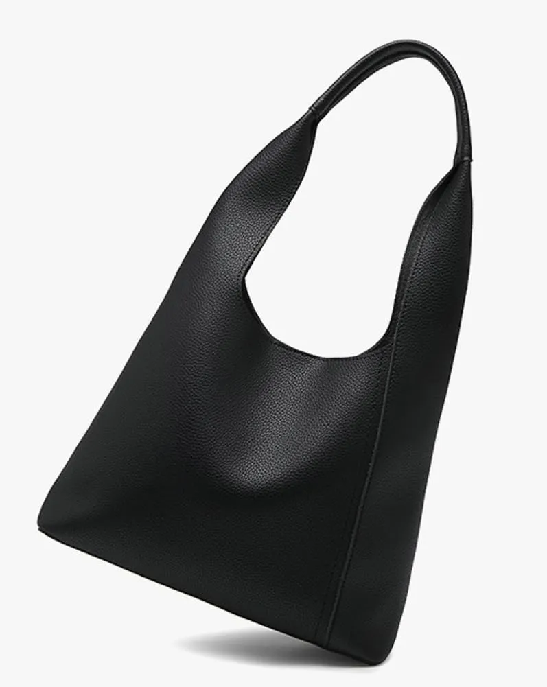 Pocadri 2pcs Vegan Leather Hobo Bags for Women Retro Soft Suede Shoulder Handbag Slouchy Tote Purses