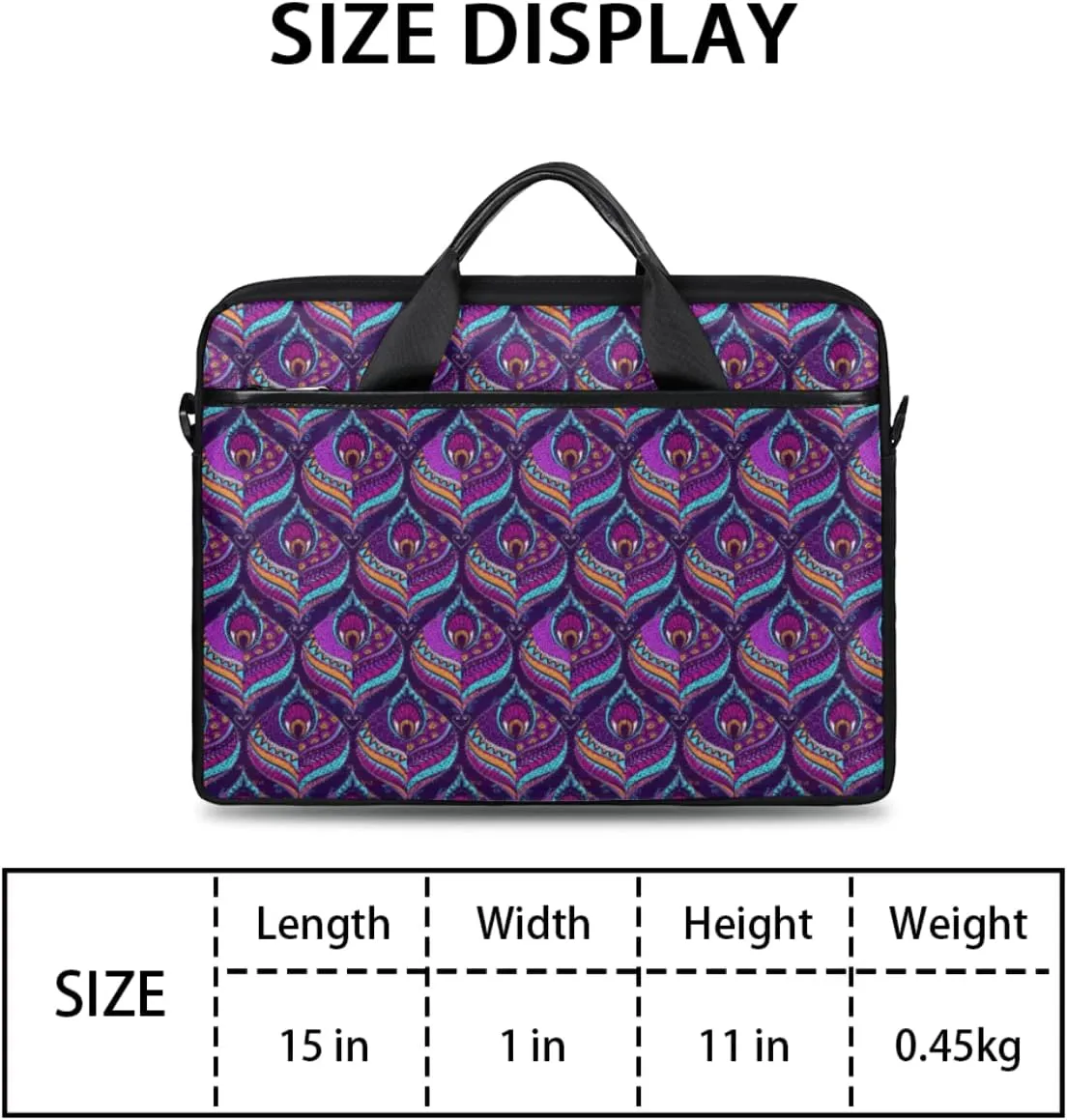 Pomeranian Dog Laptop Shoulder Messenger Bag Waterproof Laptop Briefcase Handle Padded Strap