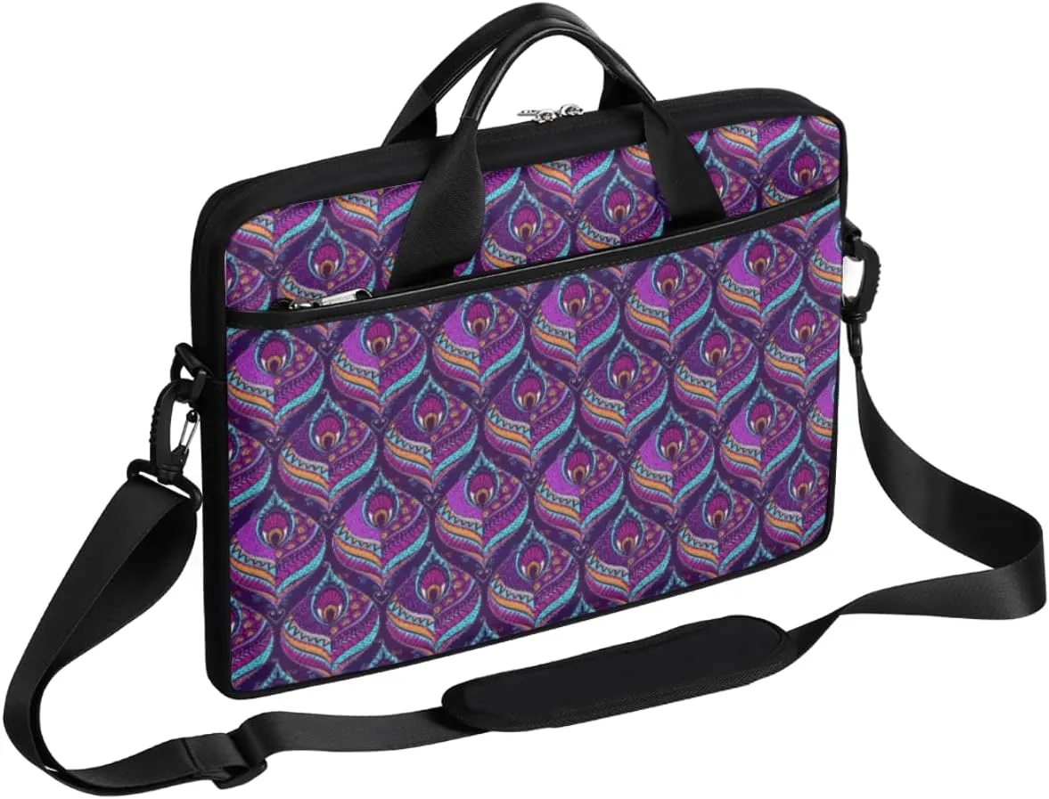 Pomeranian Dog Laptop Shoulder Messenger Bag Waterproof Laptop Briefcase Handle Padded Strap