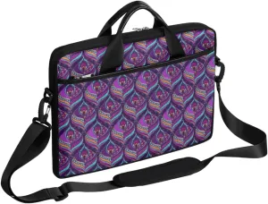 Pomeranian Dog Laptop Shoulder Messenger Bag Waterproof Laptop Briefcase Handle Padded Strap