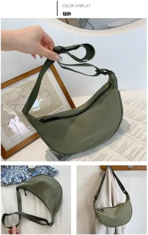 Portable Casual Hobos Chest Bag Cute Purse Canvas Crossbody Bags for Women