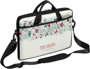 Pumpkin Autumn Maple Leaves Laptop Shoulder Messenger Bag Waterproof Laptop Briefcase with Handle and Padded Strap