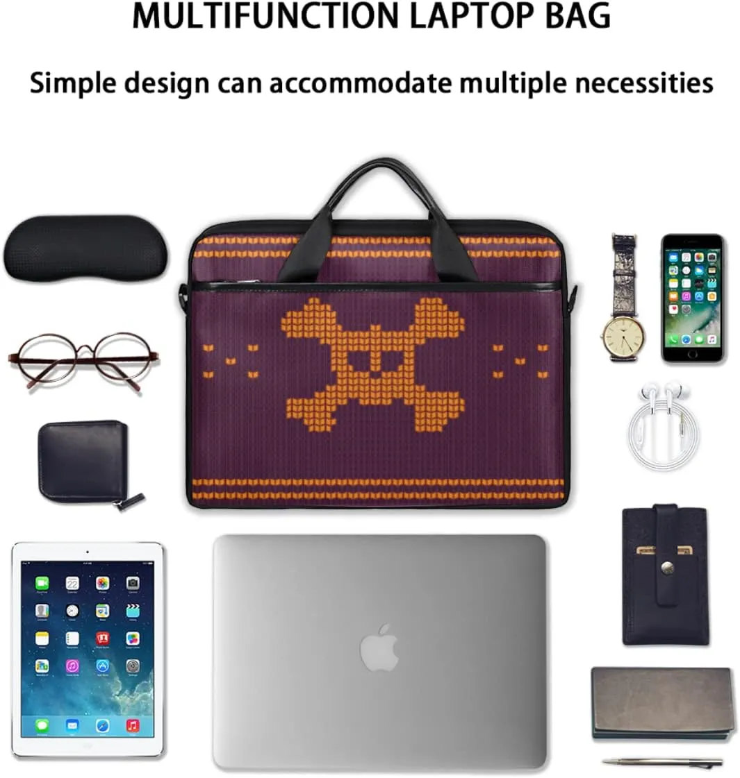 Pumpkin Turkey Laptop Shoulder Messenger Bag Waterproof Laptop Briefcase Handle Padded Strap