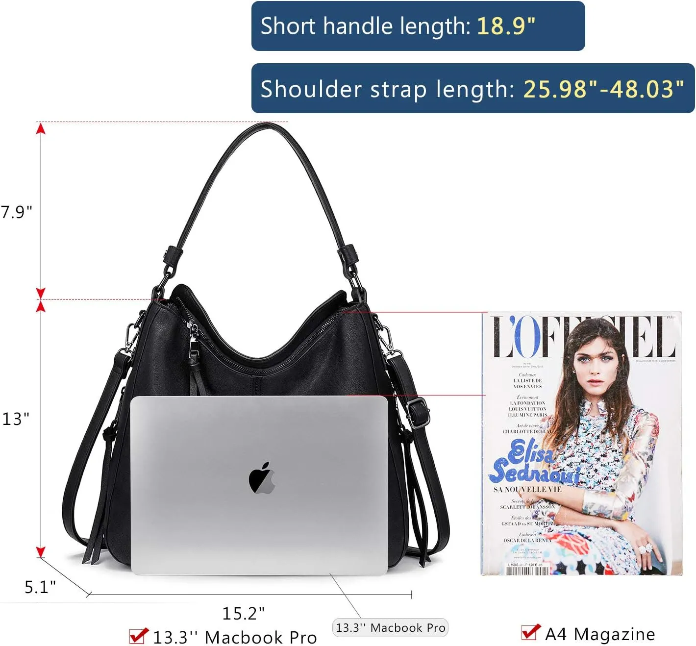 Realer Hobo Crossbody Bags for Women Designer Faux Leather Hobo Handbags Retro Large Size Shoulder Bag Bucket Purse