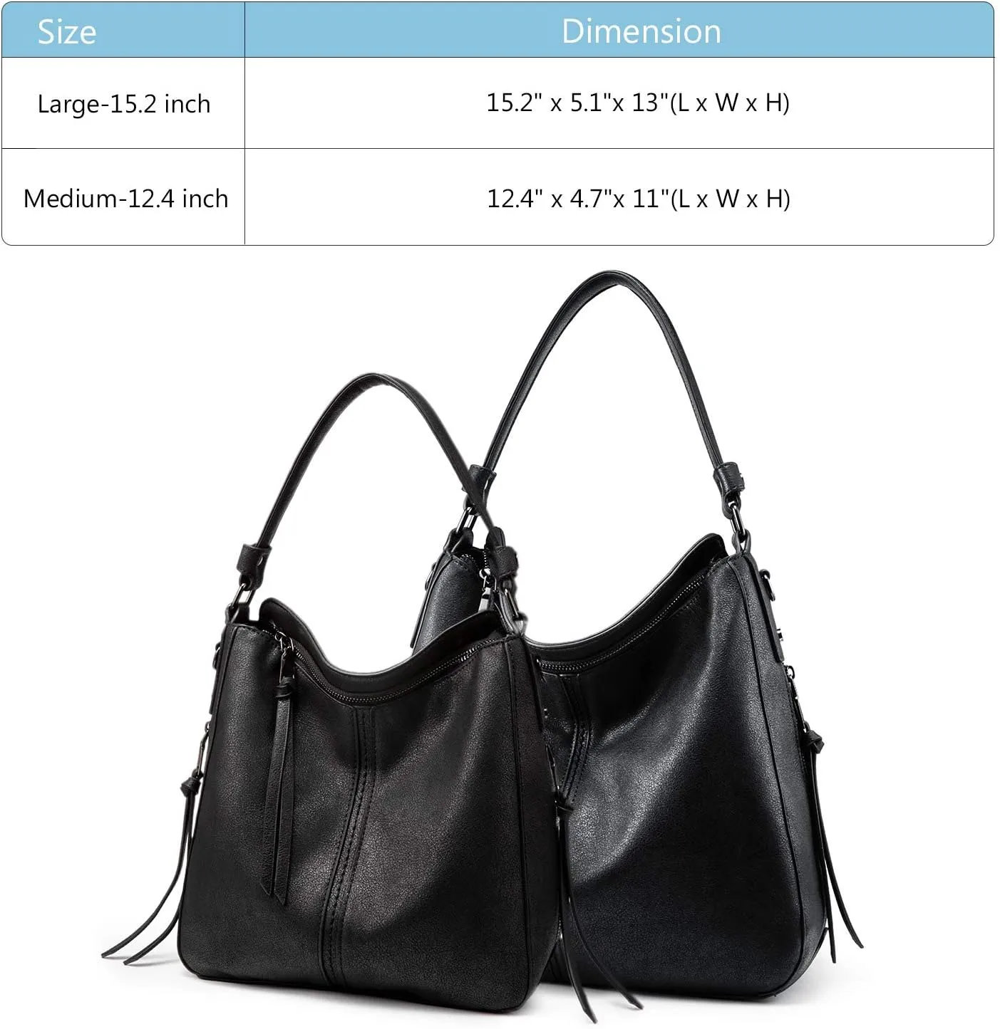 Realer Hobo Crossbody Bags for Women Designer Faux Leather Hobo Handbags Retro Large Size Shoulder Bag Bucket Purse