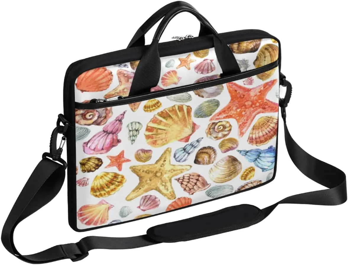 Red Flower Poppy Laptop Shoulder Messenger Bag Waterproof Laptop Briefcase with Handle and Padded Strap Case Sleeve