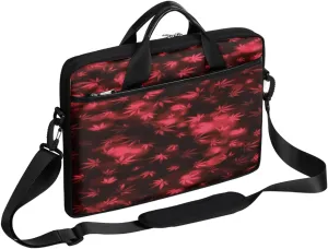 Red Leaves Laptop Shoulder Messenger Bag Waterproof Laptop Briefcase with Handle and Padded Strap Case Sleeve for 13 13.3 14 15.6 Inch Laptop Case