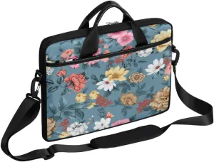 Retro Bird Flamingo Laptop Shoulder Messenger Bag Waterproof Laptop Briefcase with Handle and Padded Strap Case Sleeve