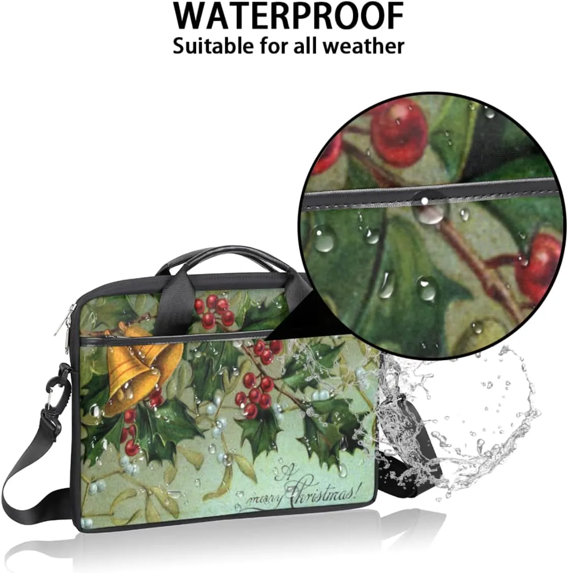 Retro Car Themed Poster Laptop Shoulder Messenger Bag Waterproof Laptop Briefcase with Handle and Padded Strap Case Sleeve